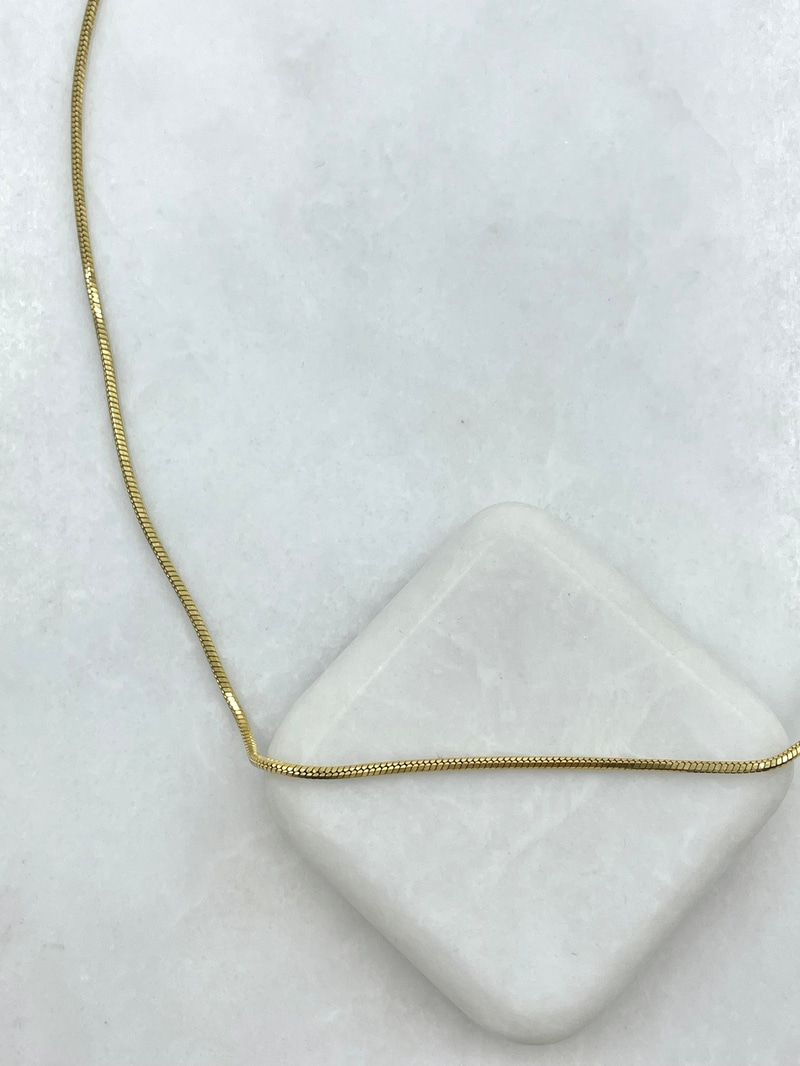 Özel Seri Minimal Küp Zincir Kolye 45 cm Gold