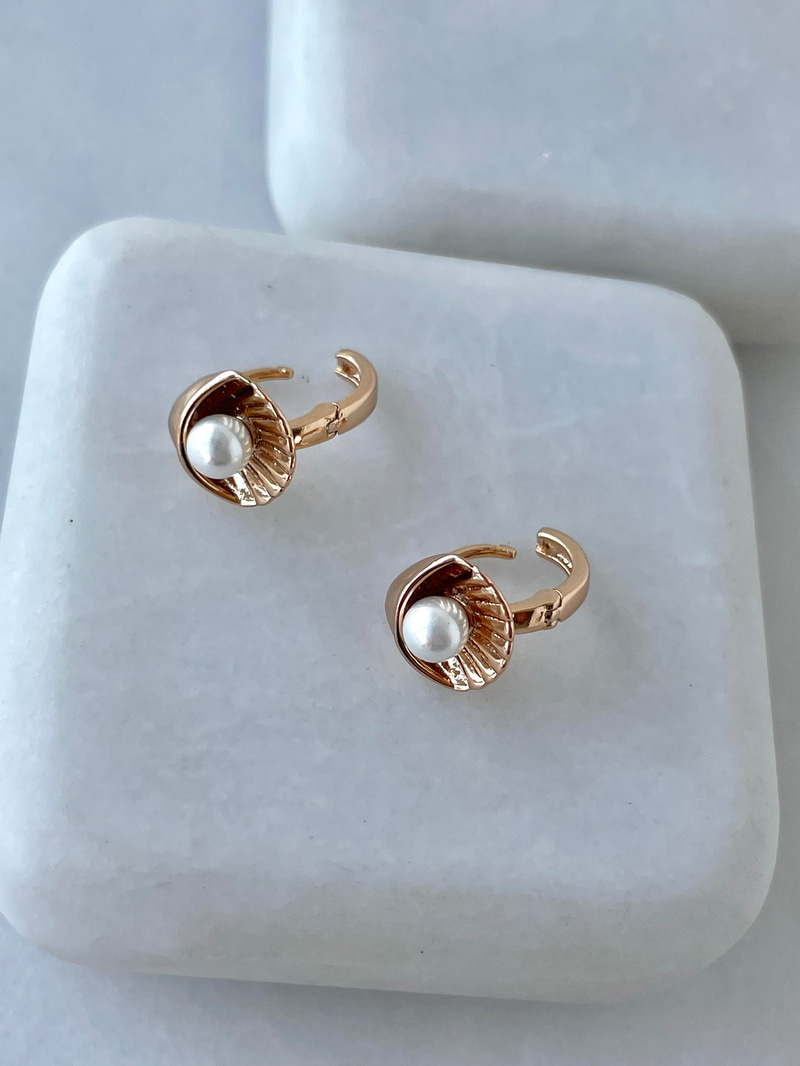 Özel Seri İncili İstridye Küpe