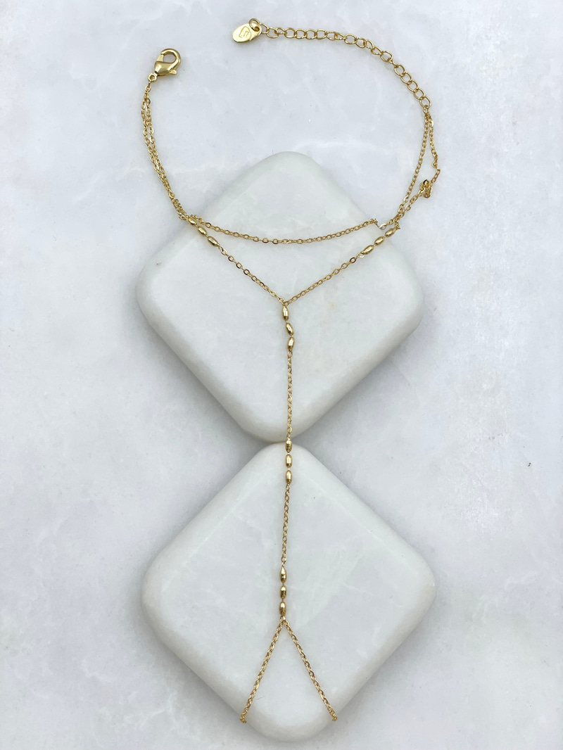 Altın Kaplama Minimal Minimal Boru Boncuk Şahmeran Gold