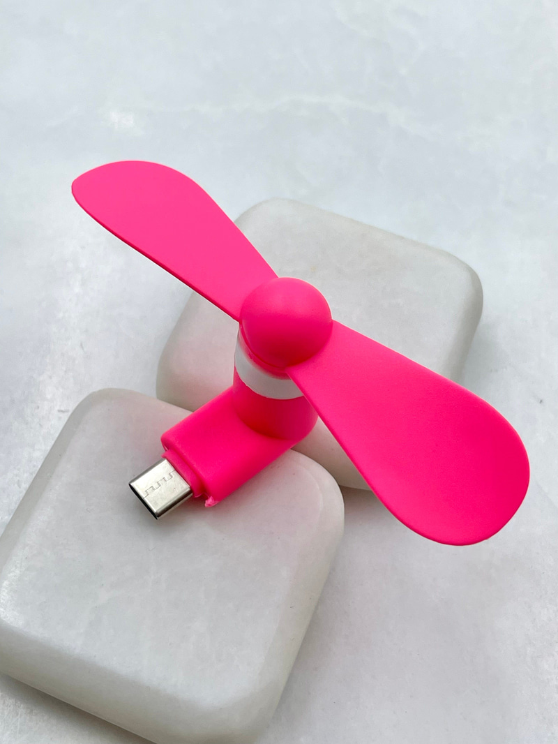 Mini Fan Type-C Pembe