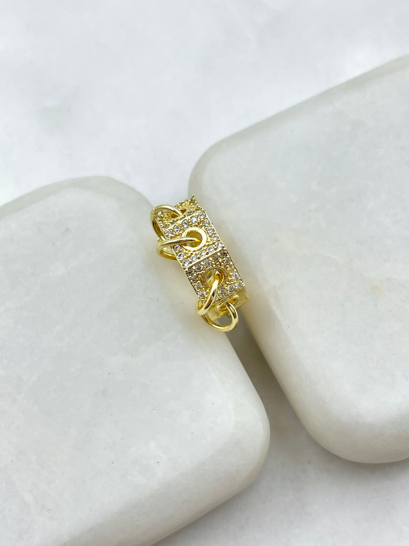 Halka Sallantılı Kıkırdak Küpe Gold