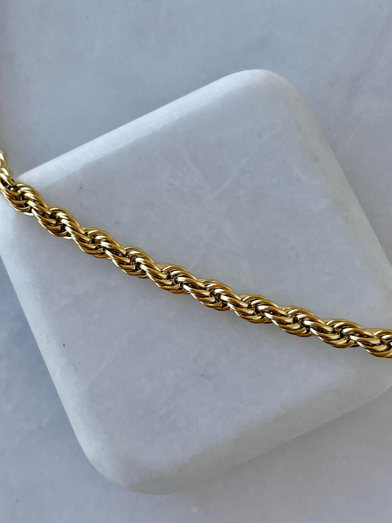 Çelik Burgu Kolye Gold