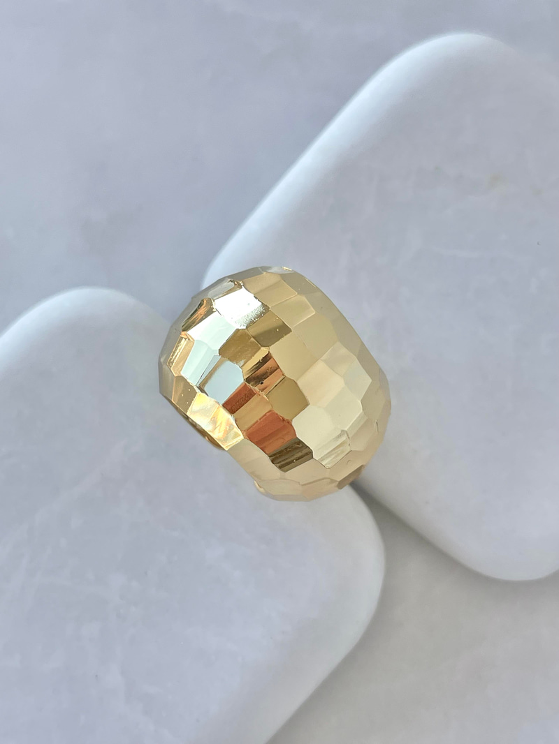 Altın Kaplama Işıltılı Yansımalı Kıkırdak Küpe Gold