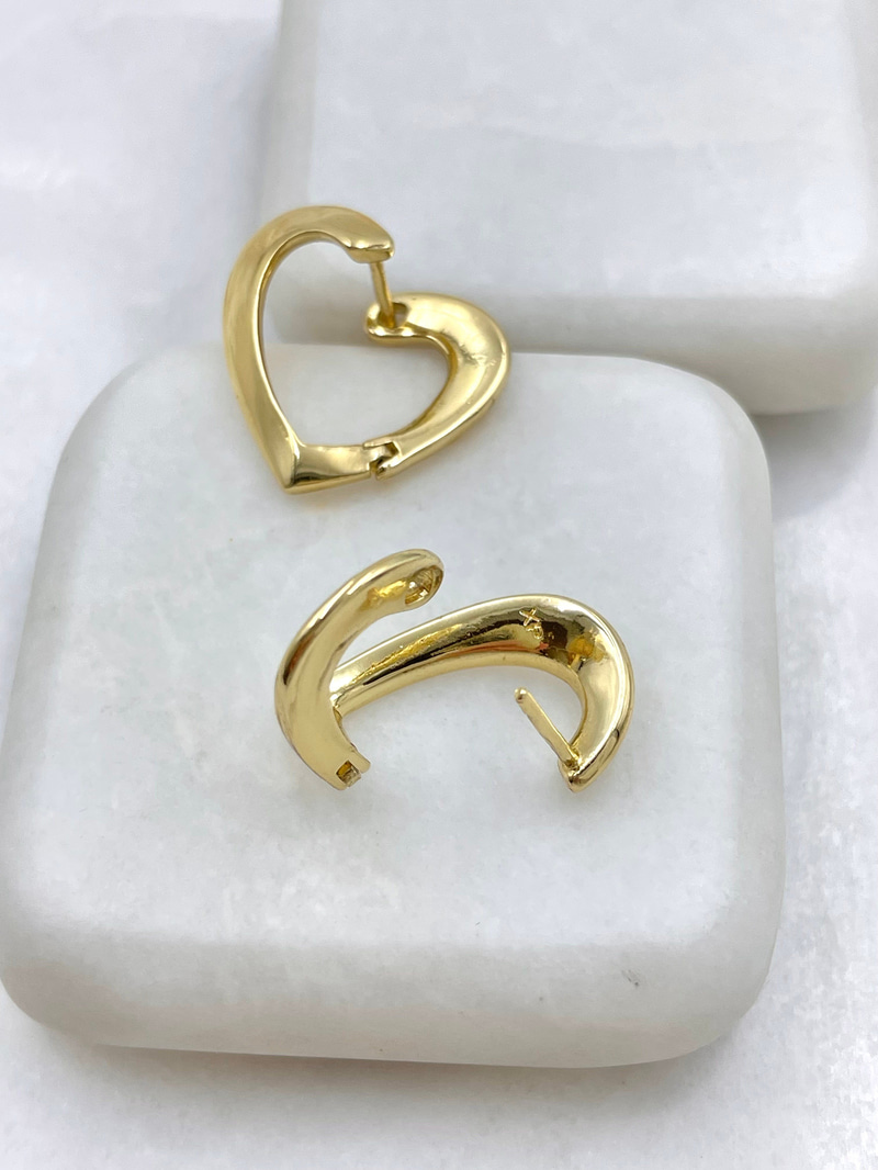 Özel Seri Tasarım Birleşim Küpe Gold