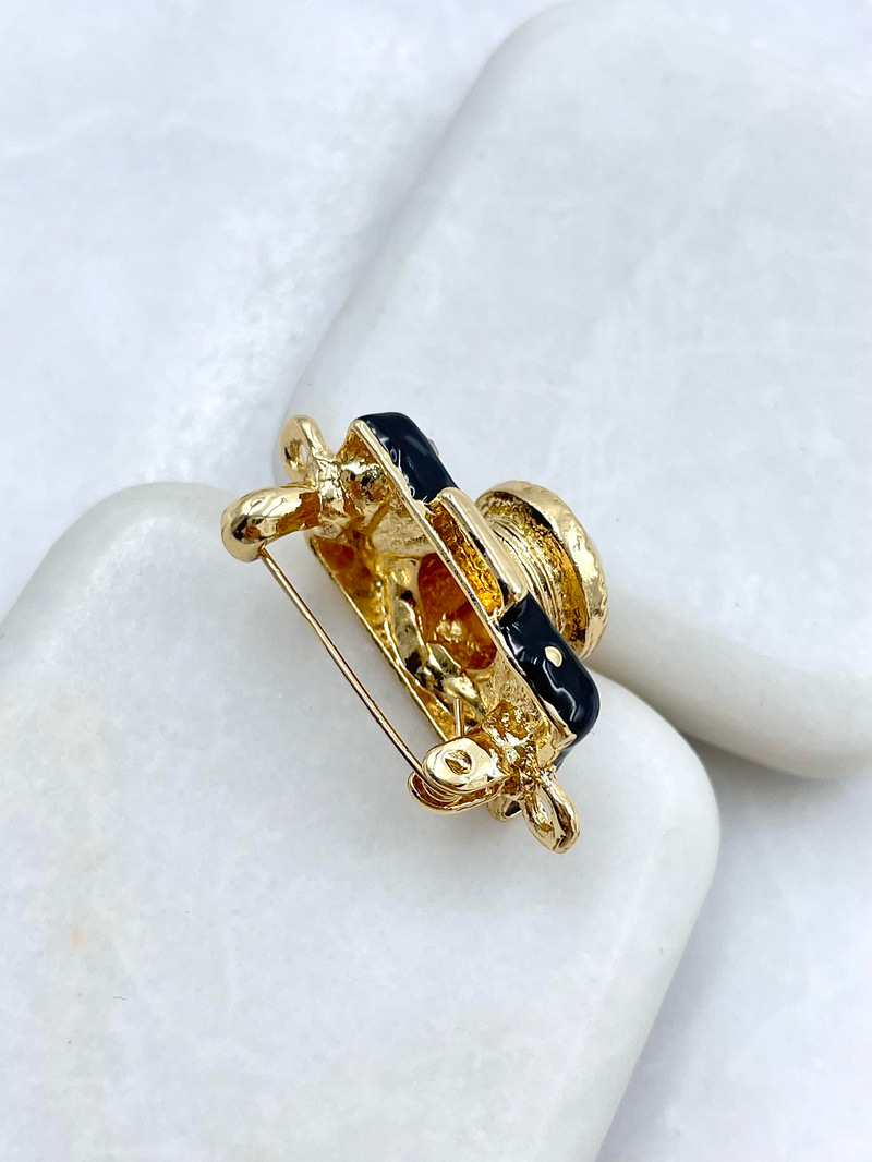Kamera Broş Gold