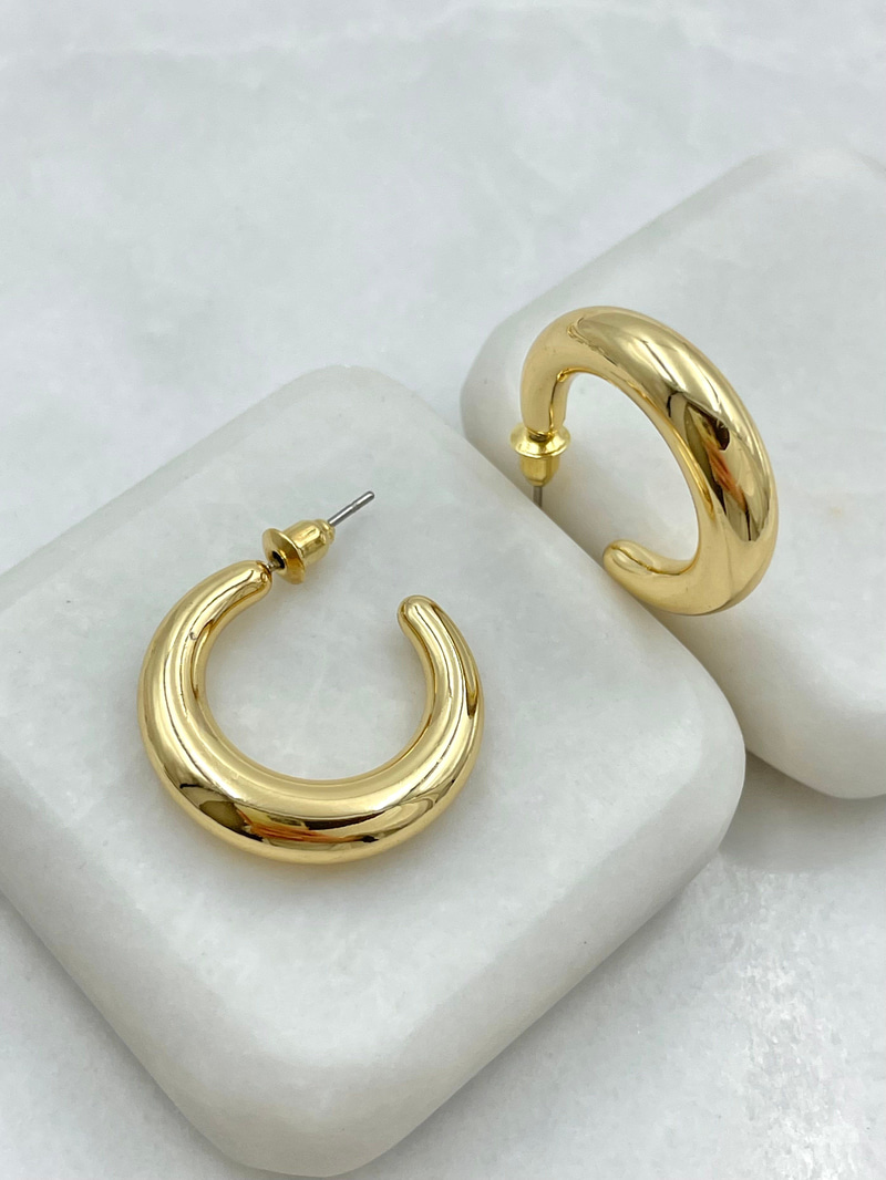 Bombe Daire Küpe Gold