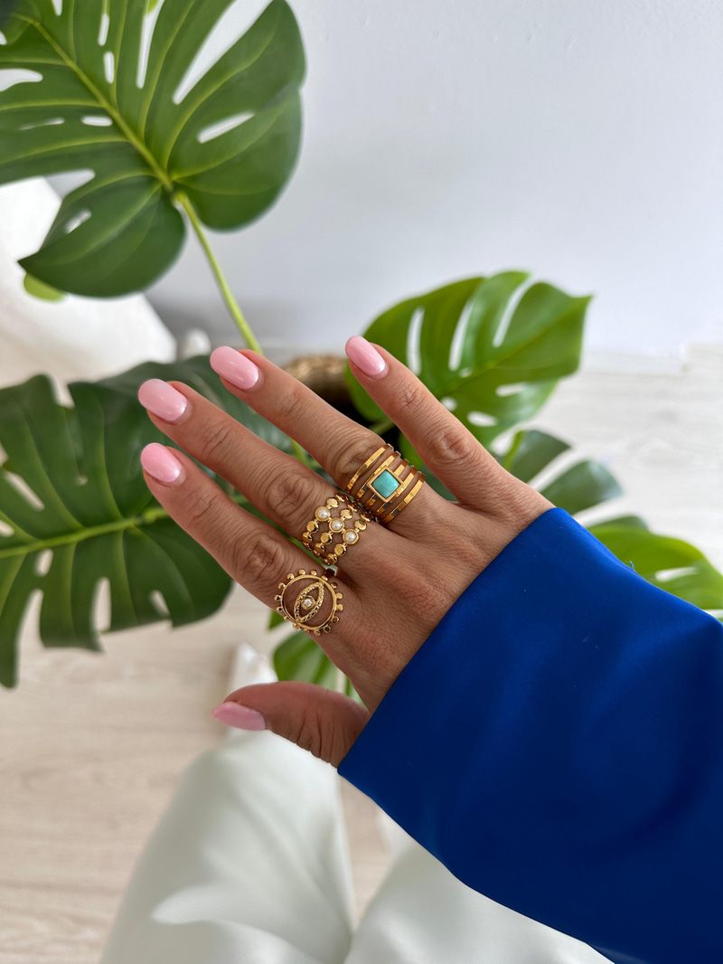 Çelik Göz Figürlü Yüzük