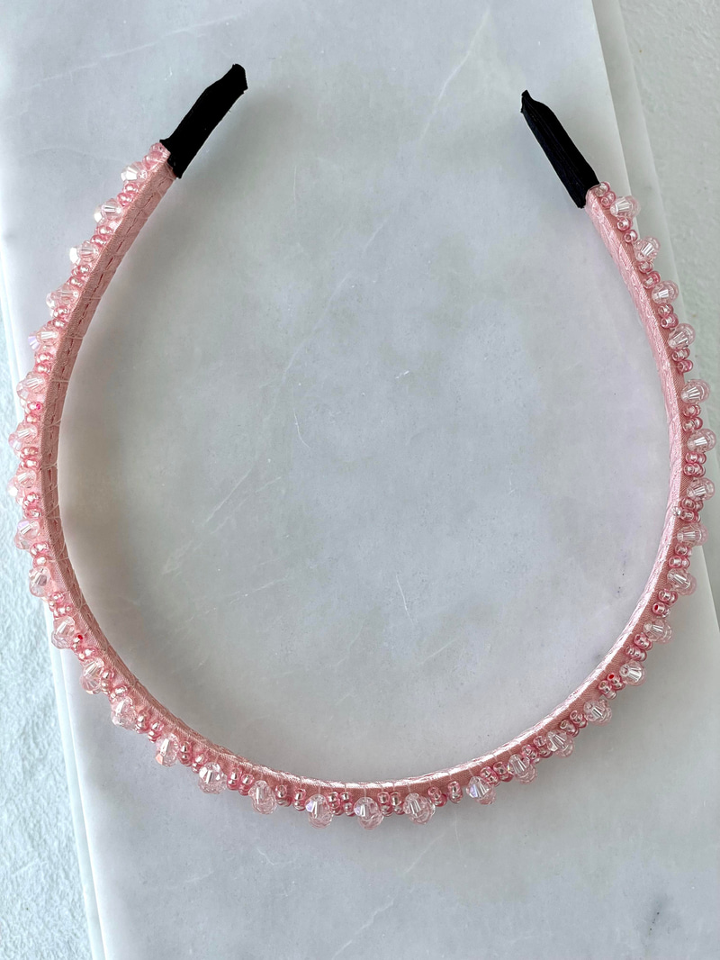 Kristal Taşlı Taç Pembe