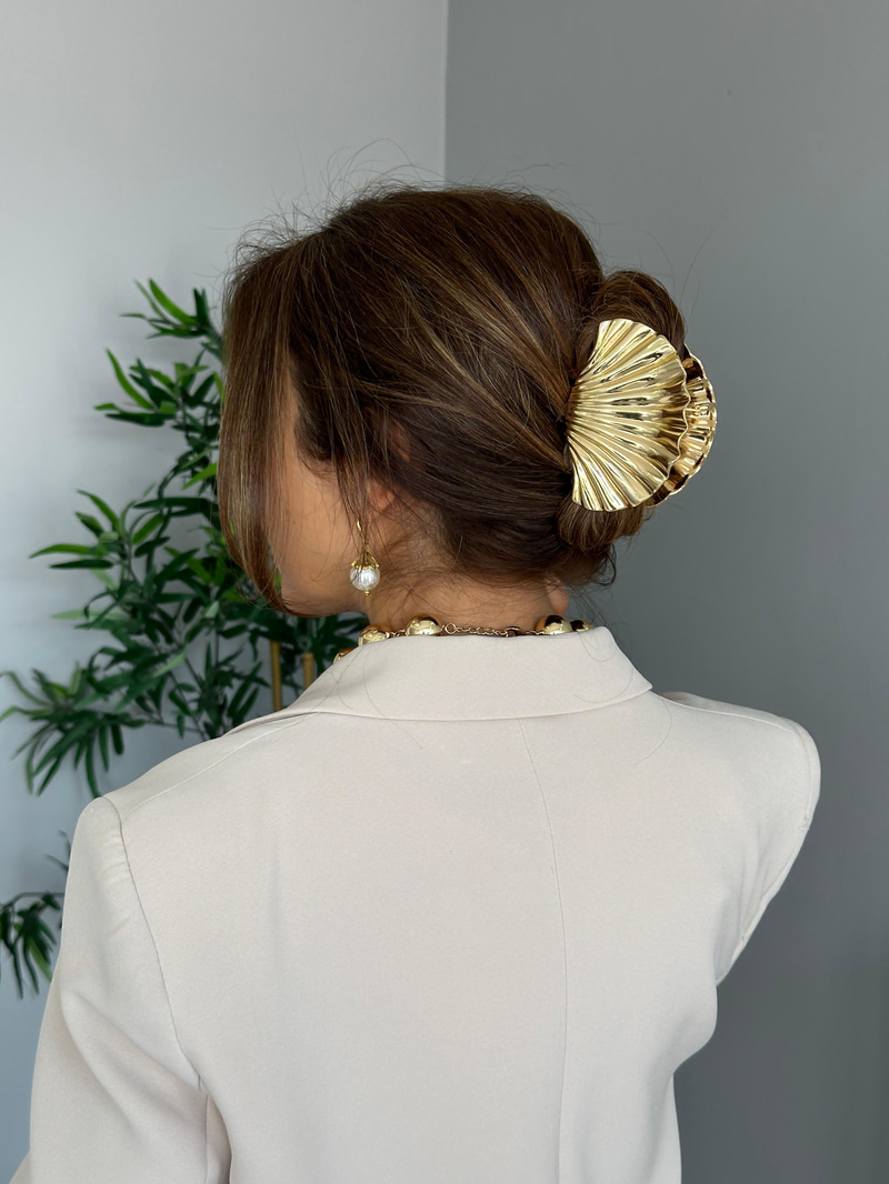 Metal İstiridye Toka Gold