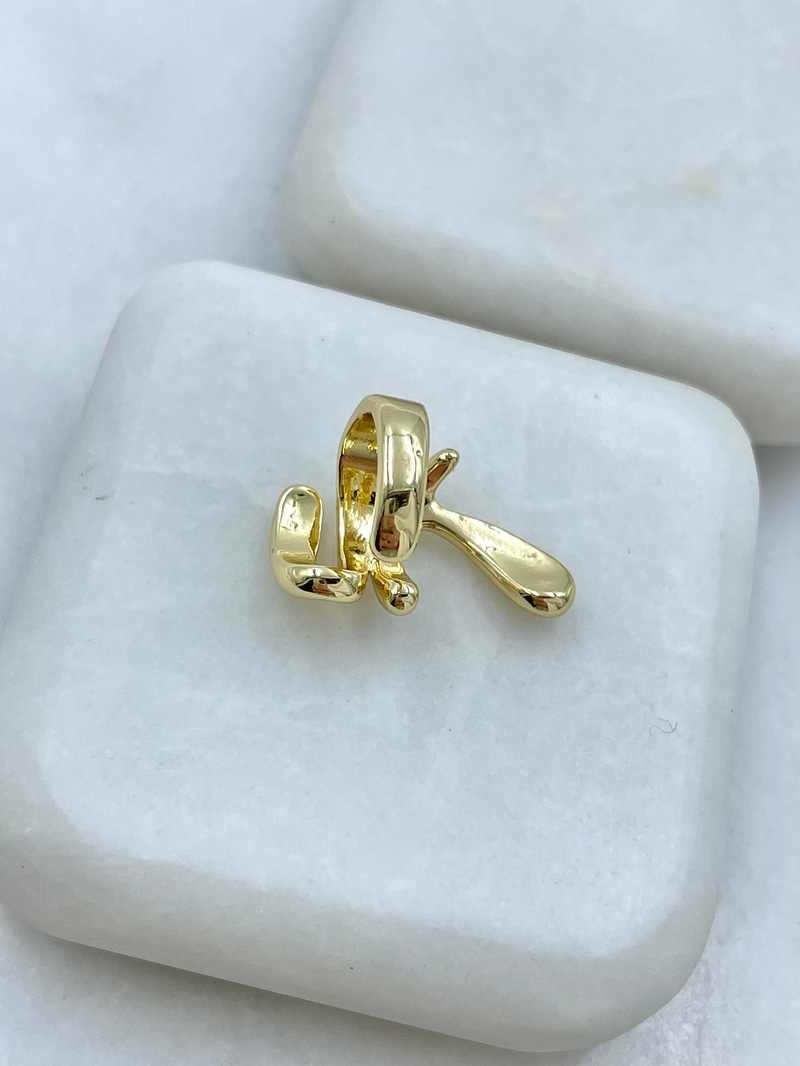 Altın Kaplama Damla Model Kıkırdak Küpe Gold