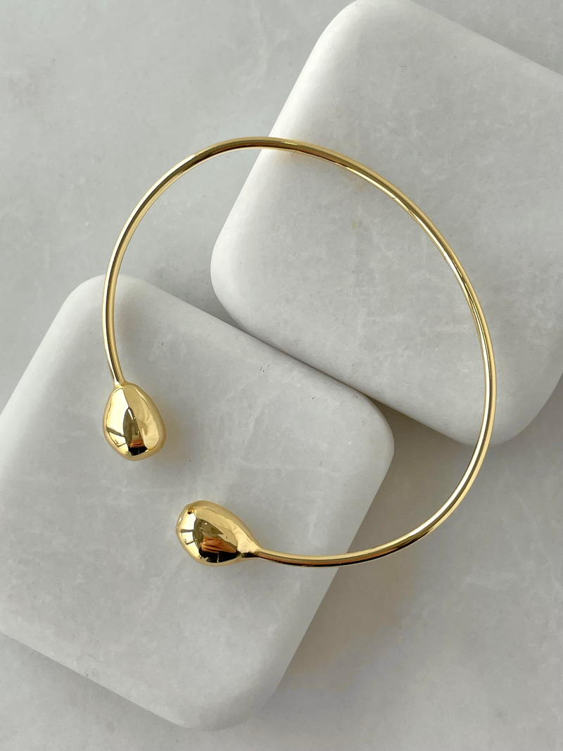 İkili Damla Bilezik Gold