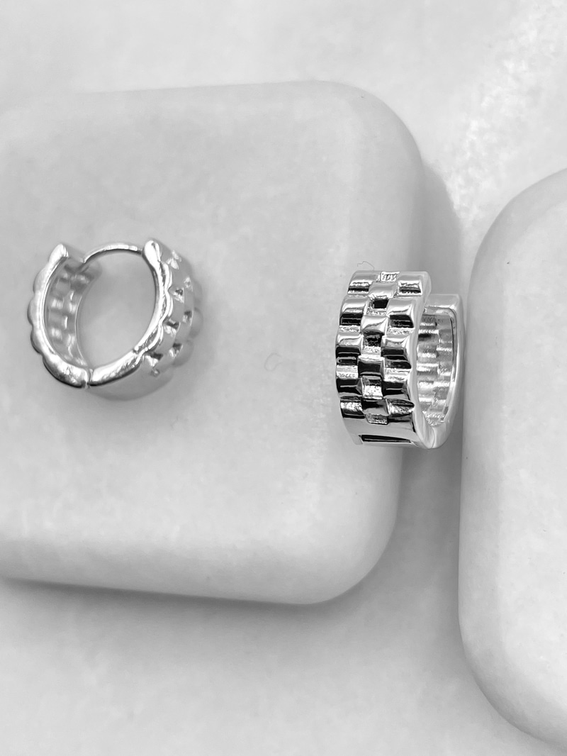 Altın Kaplama Kordon Model Basic Halka Küpe Gümüş