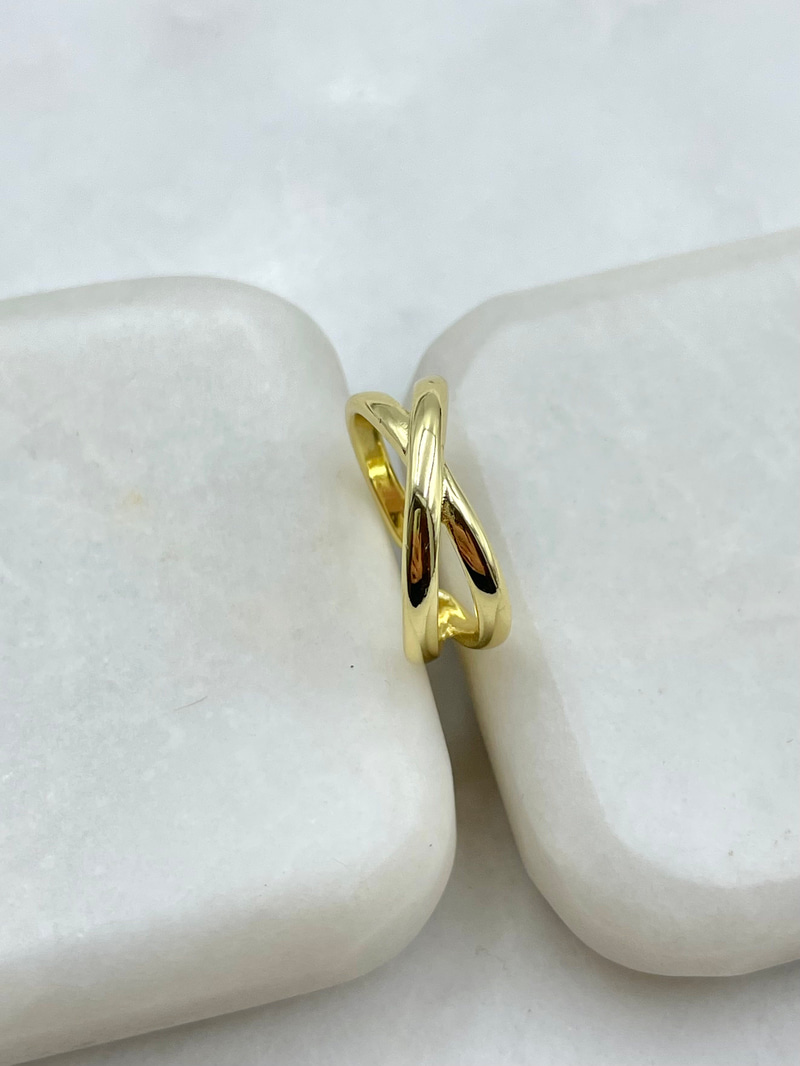 Çapraz Model Serçe Parmak Yüzük Gold