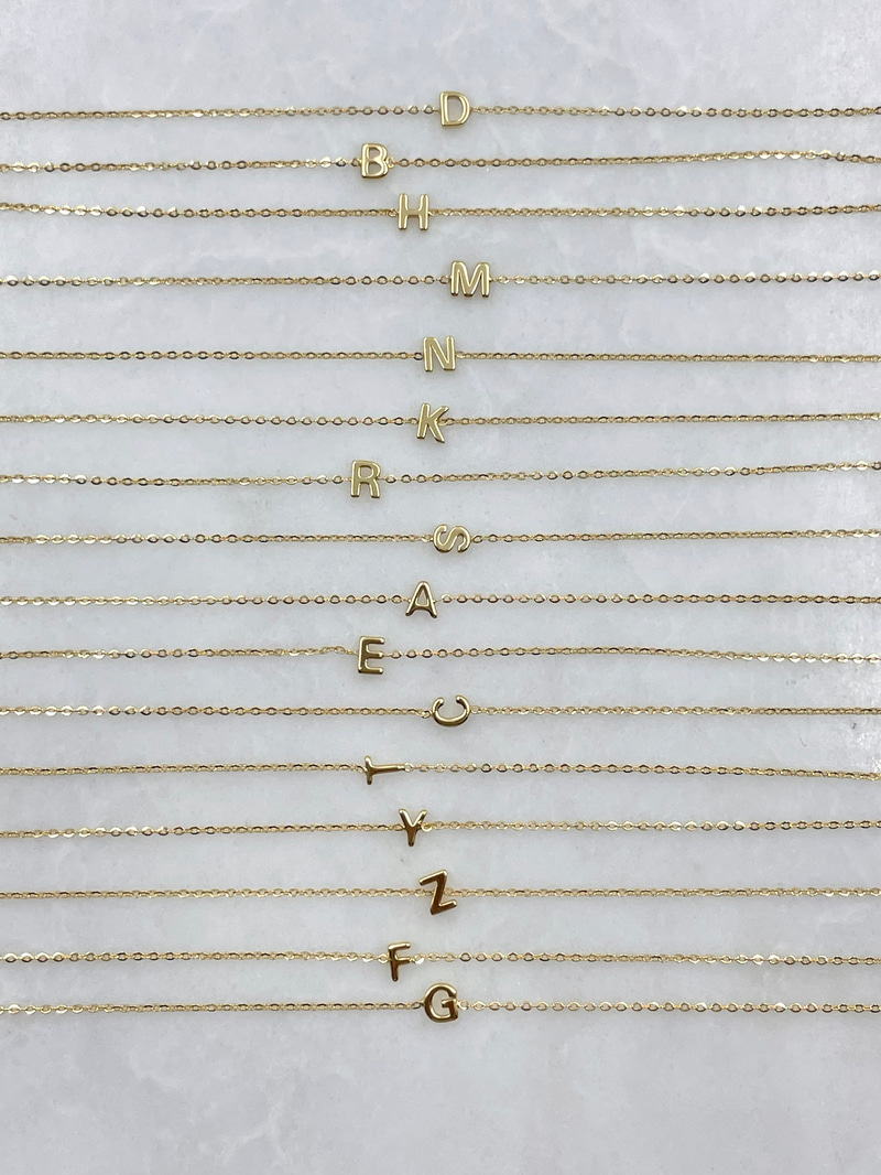 Minimal Harf Kolye Gold