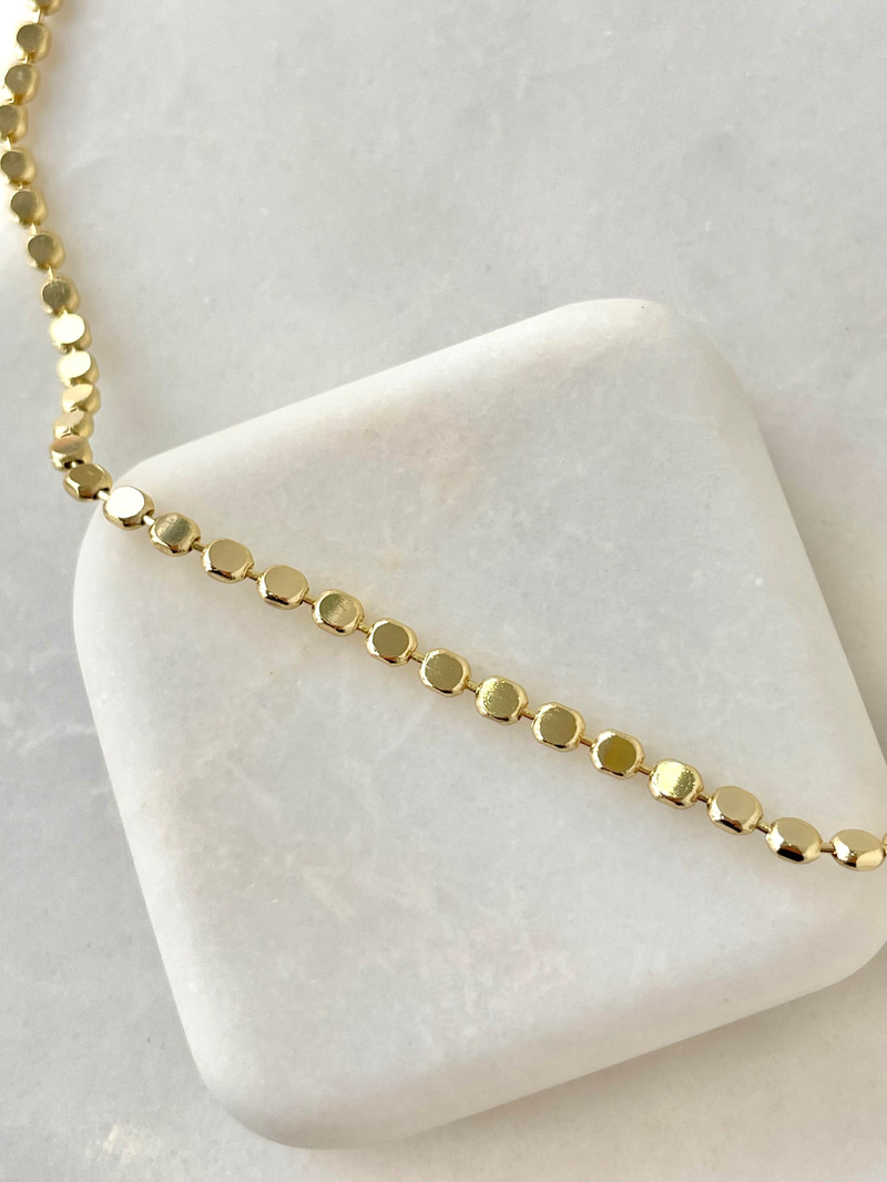 Özel Seri Arpa Zincir Kolye 50 cm Gold