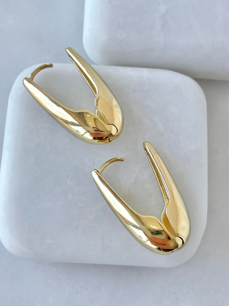 Özel Seri Damla Model Küpe Gold