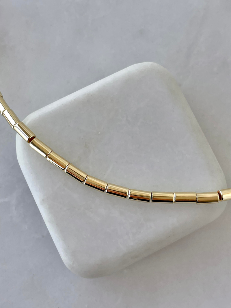 Boru Silindir Kolye Gold
