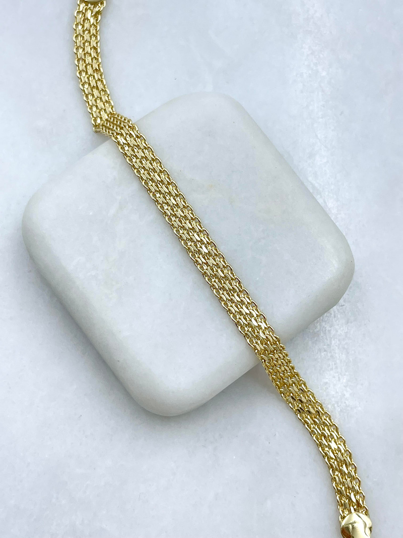 Altın Kaplama Hasır Örme Bileklik Gold