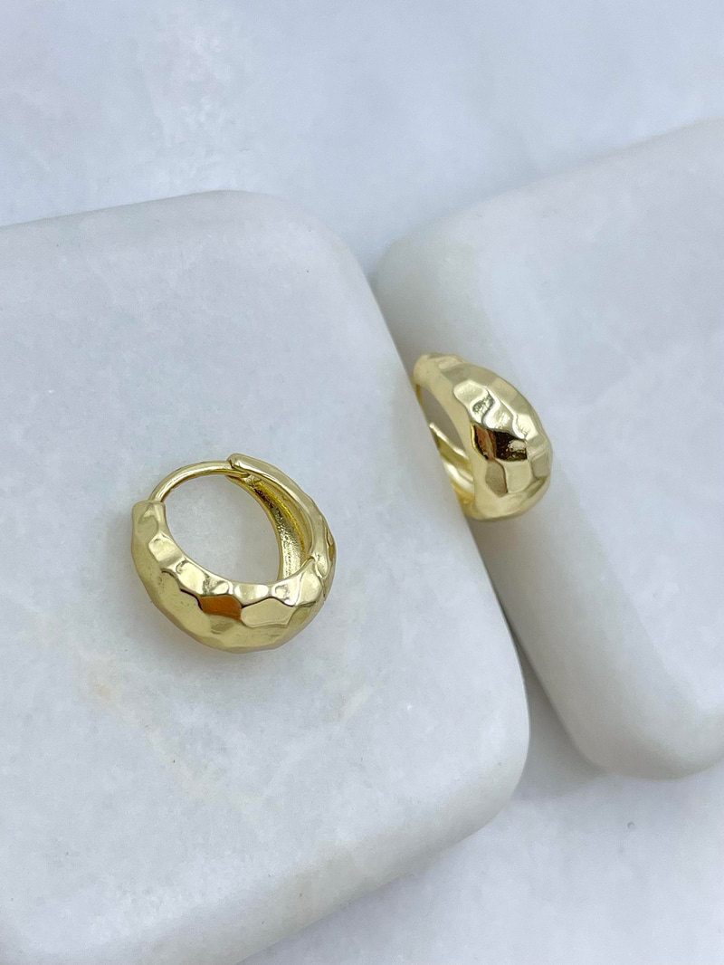 Özel Seri Mozaik Yansımalı Damla Küpe Gold