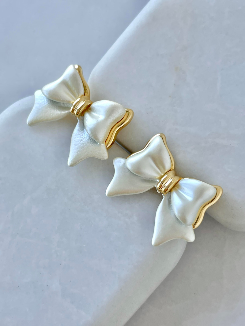 Altın Kaplama Sedef ve Gold Kurdele Küpe