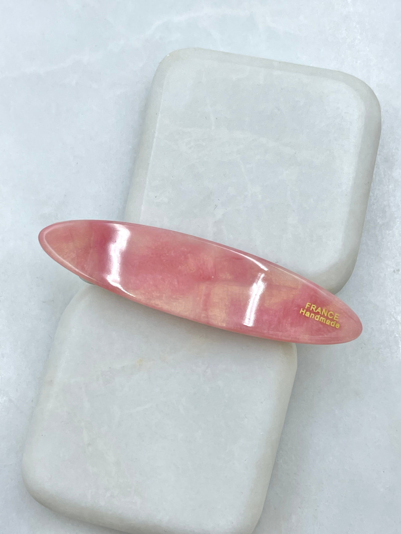 Oval Sedefli Otomatik Toka Toz Pembe