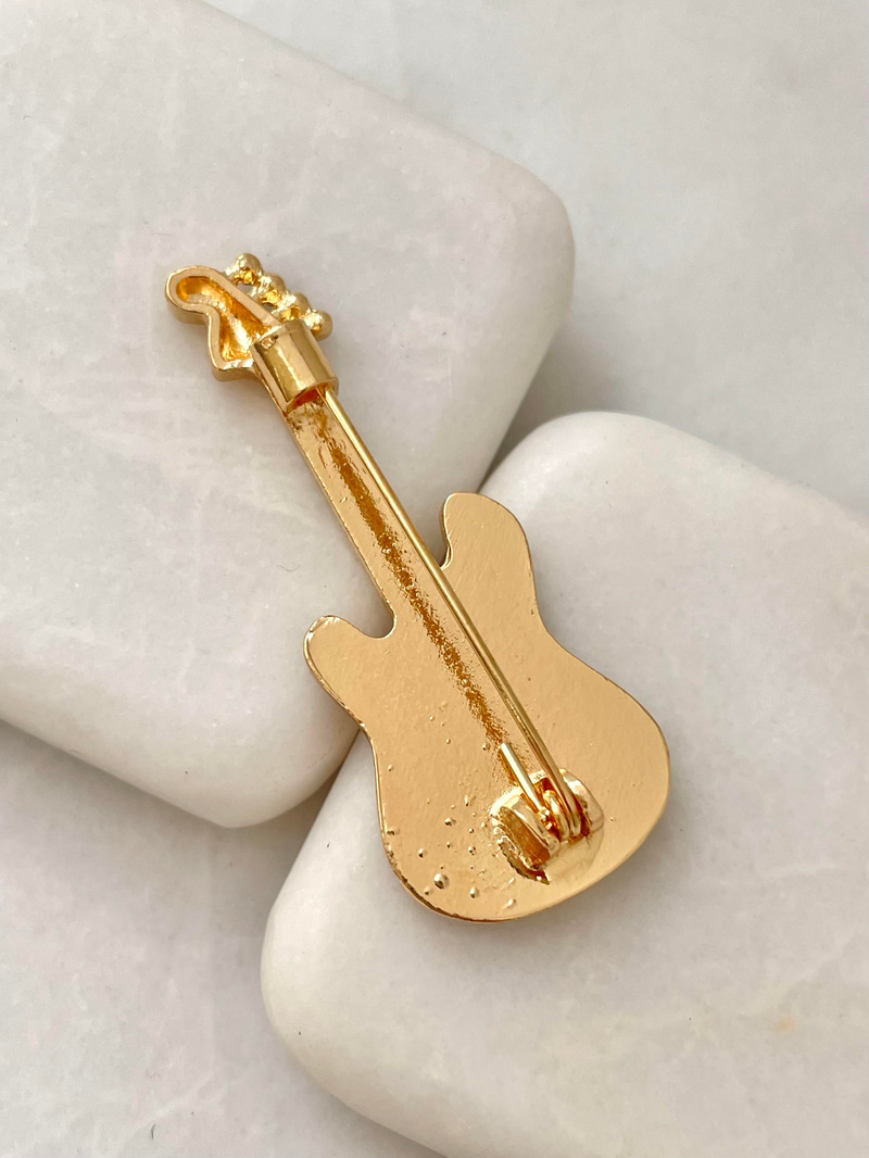 Gitar Broş Gold
