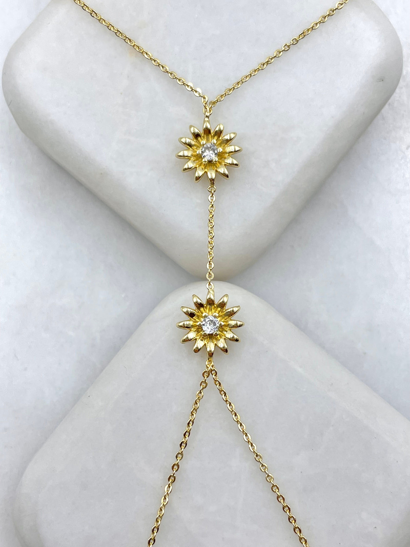 İkili Çiçek Model Şahmeran Gold