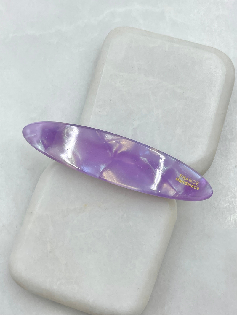 Oval Sedefli Otomatik Toka Lila