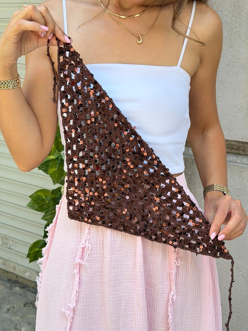Pullu Bandana Kahve