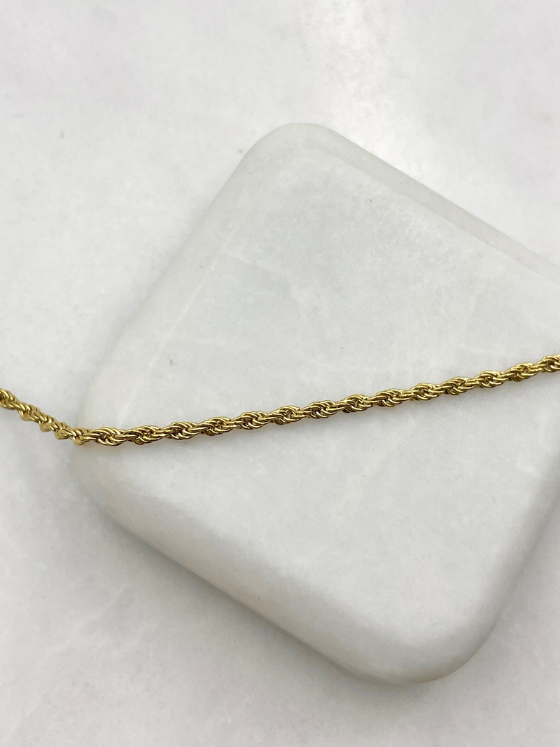 Özel Seri Minimal Burgu Zincir Kolye 45 cm Gold