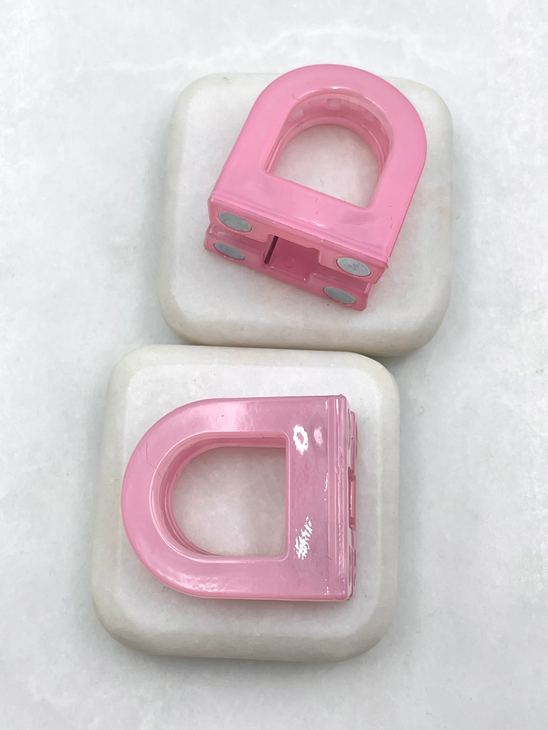 Oval Magnet Lock Toka Pembe