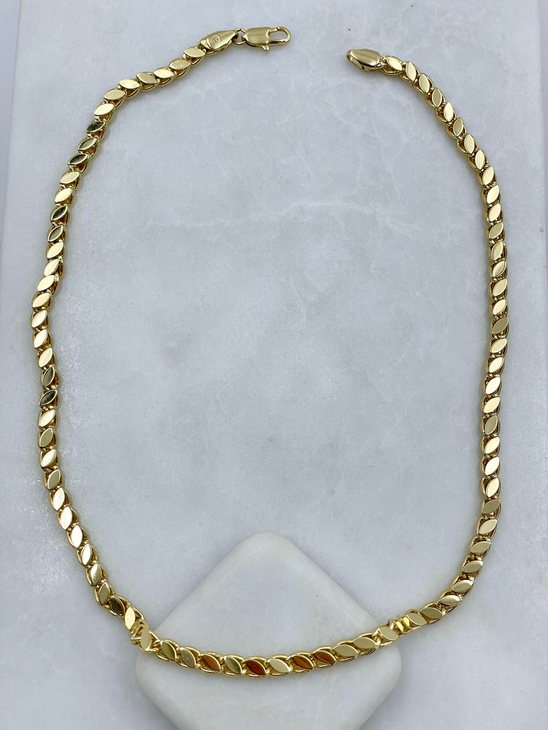 Özel Seri Arpa Zincir Kolye Gold