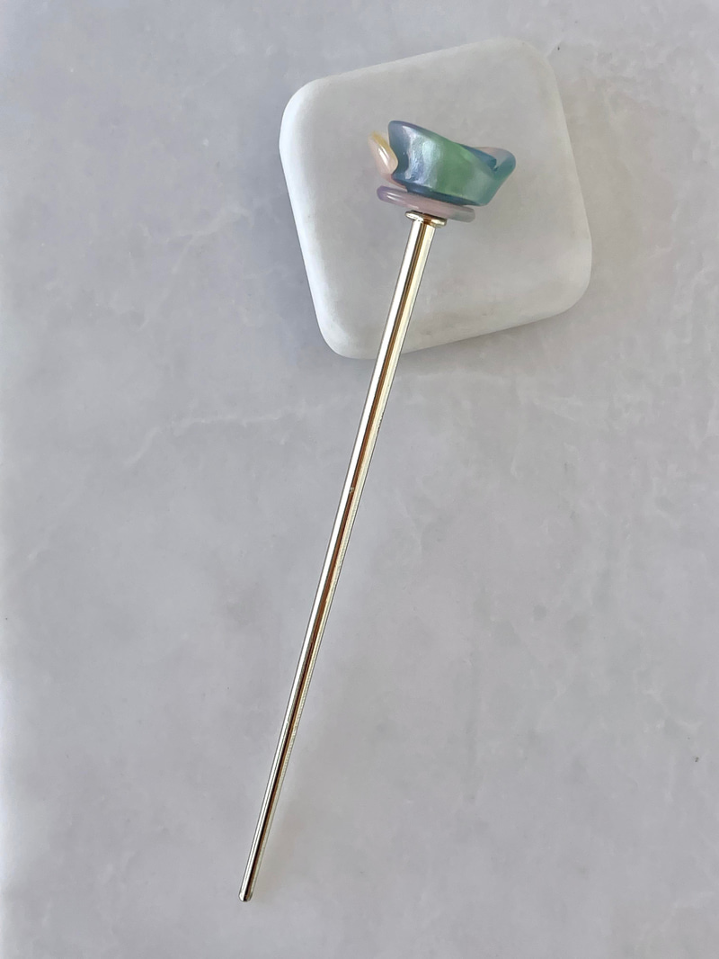 Gül Model Topuz Tokası Renkli