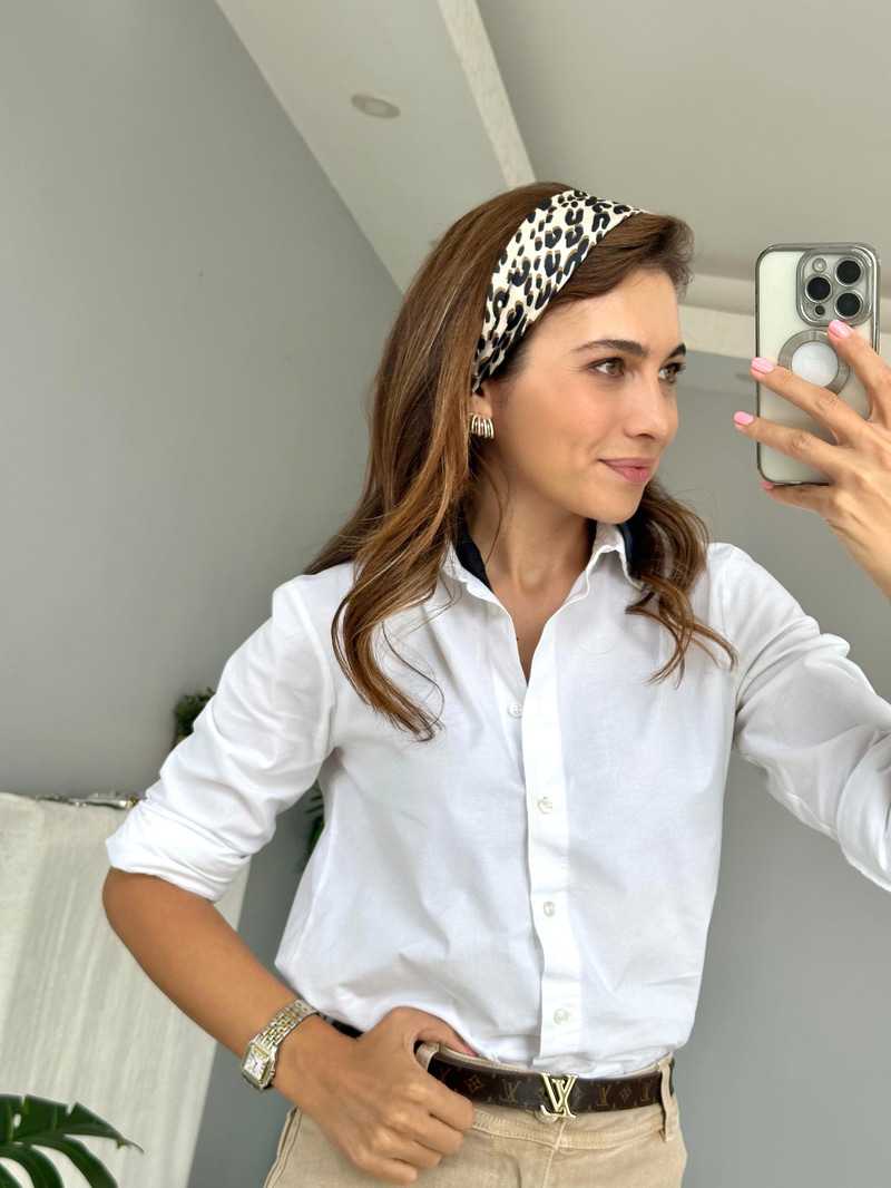 Leopar Desenli Fular