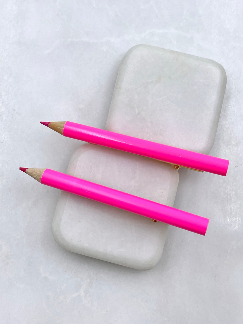İkili Kalem Pens Toka Pembe