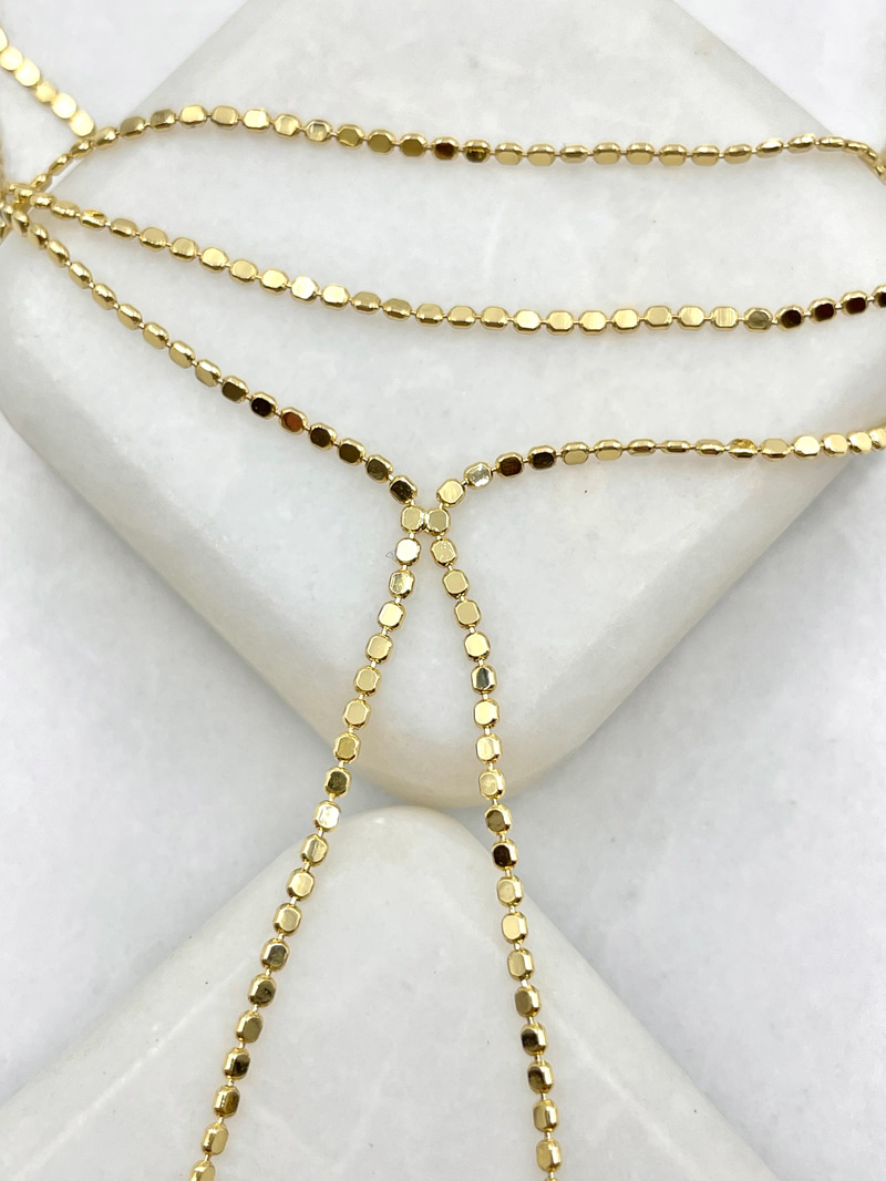 Çift Sıra Minimal Arpa Zincir Şahmeran Gold