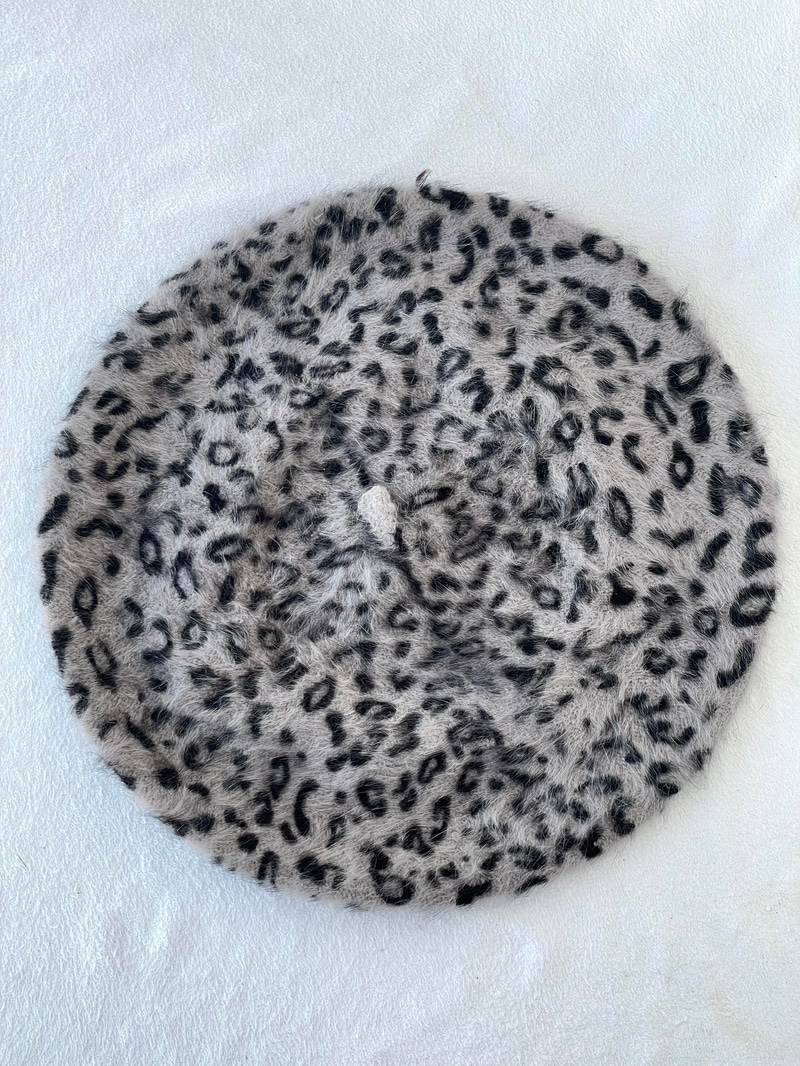 Angora Leopar Ressam Bere Gri