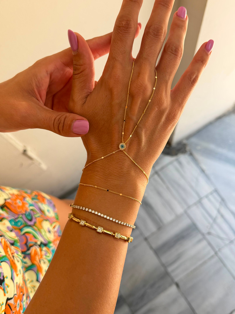 Nazar Minimal Pul Zincir Şahmeran Gold