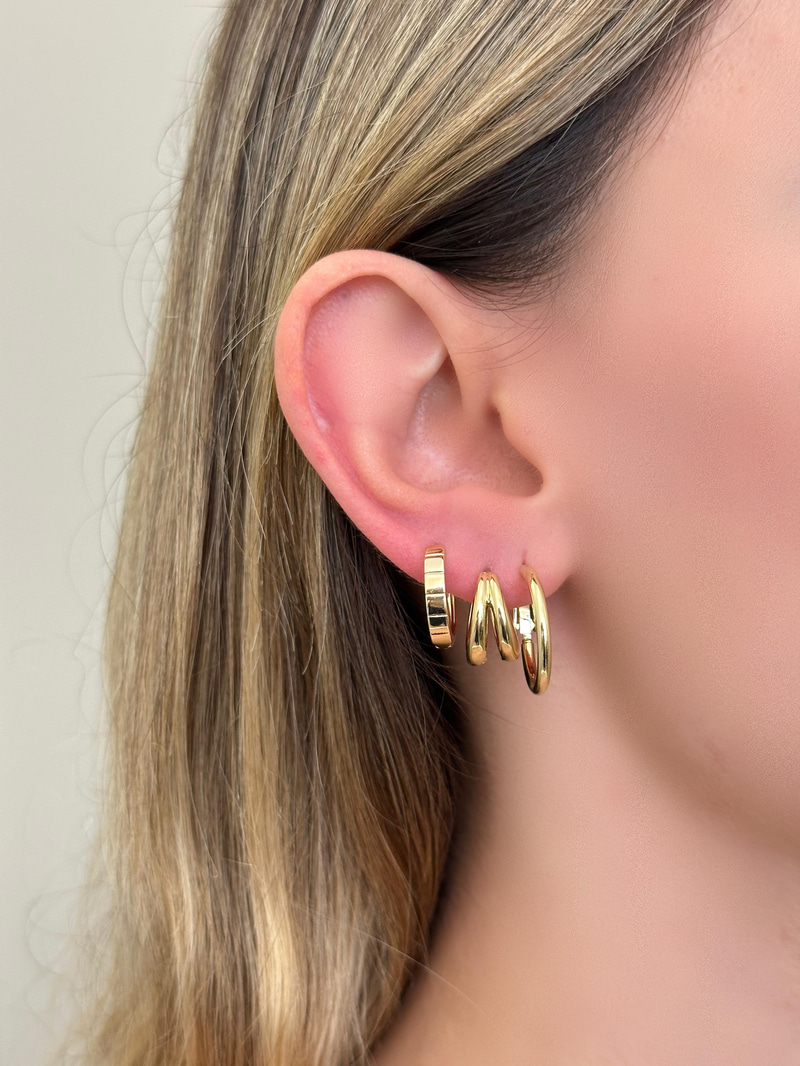 Özel Seri Basic Halka Küpe 2 cm Gold