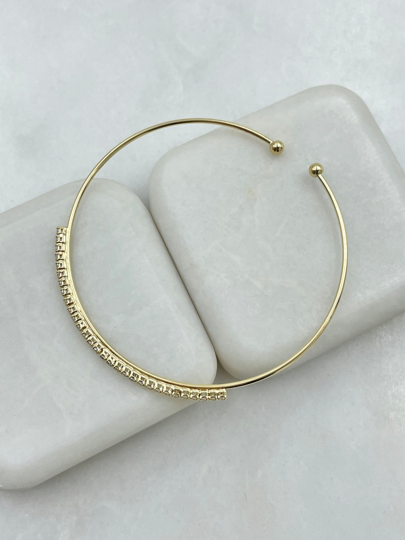 Su Yolu Minimal Kelepçe Bileklik Gold