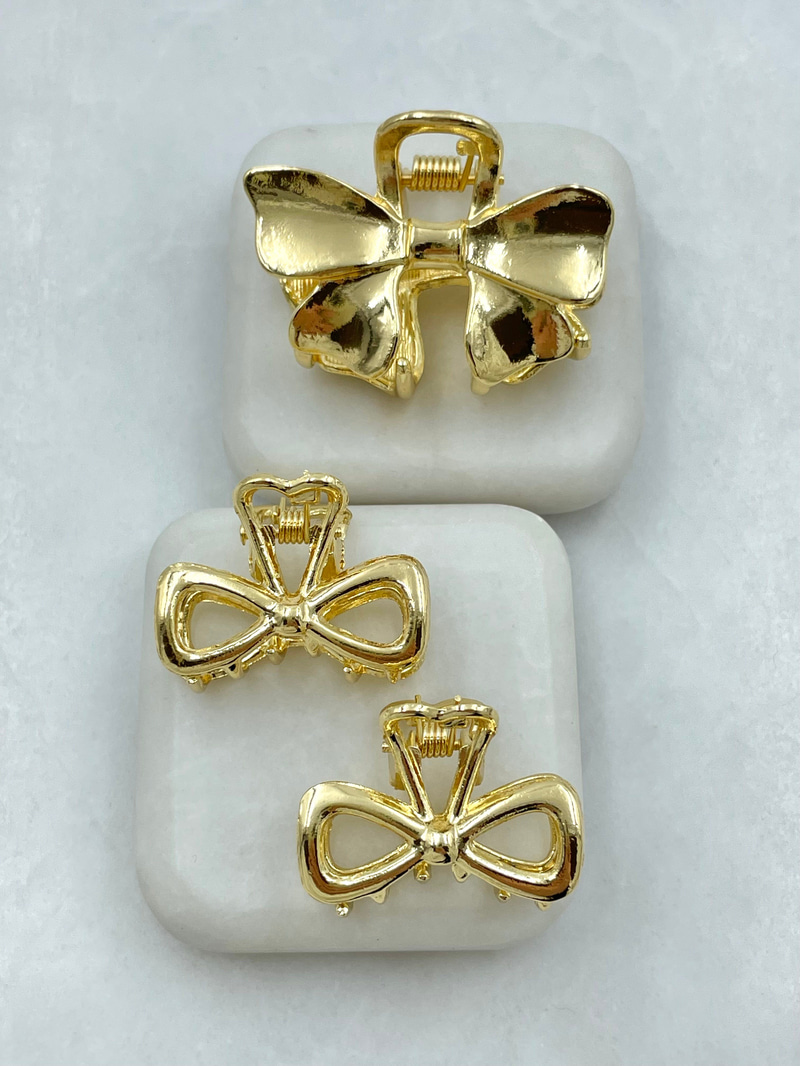 Metal Üçlü Kurdele Mandal Toka Gold