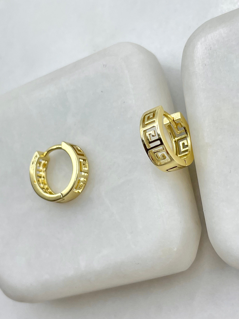 Özel Seri Etnik Model Halka Küpe Gold