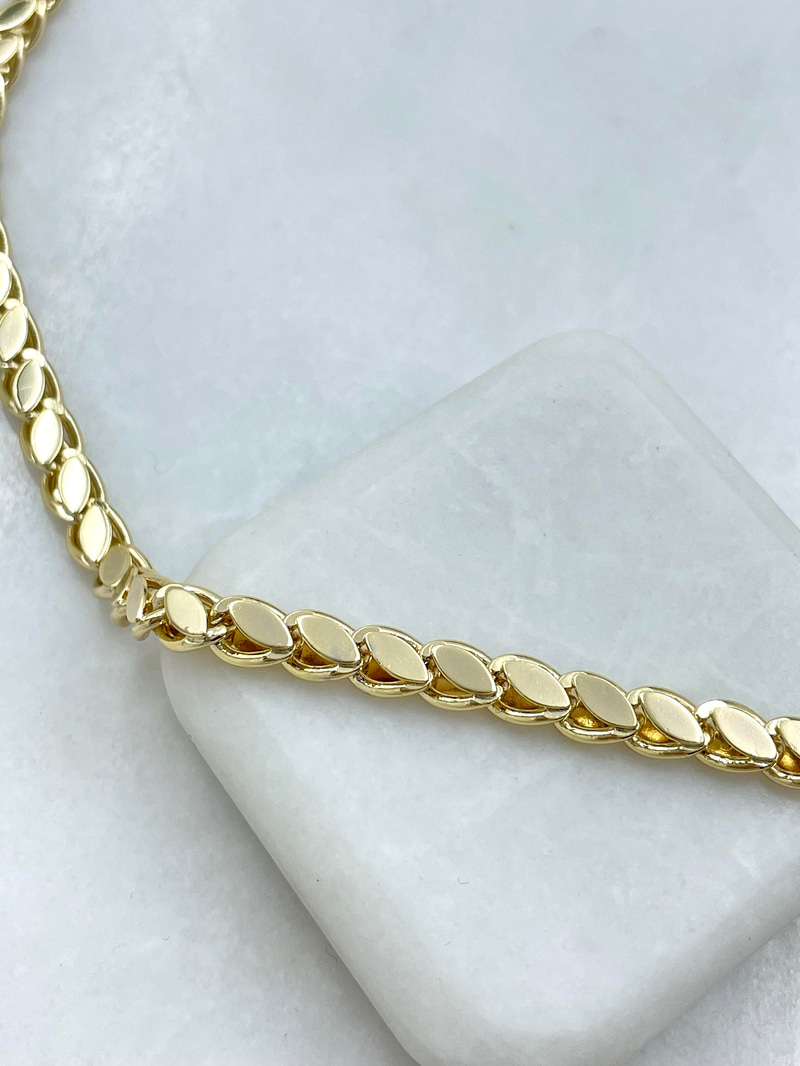 Özel Seri Arpa Zincir Kolye 60 cm Gold