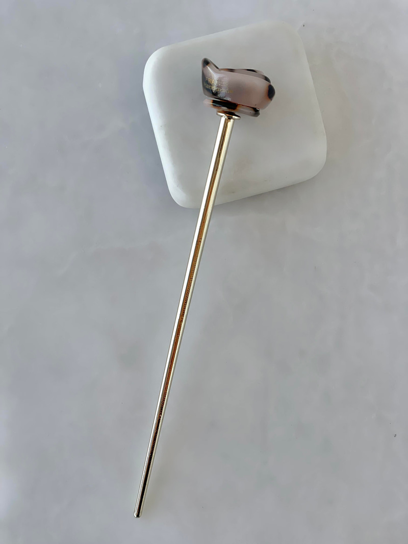 Gül Model Topuz Tokası Leopar