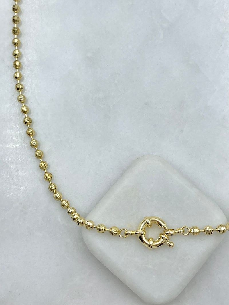 Altın Kaplama Dorikalı Önden Kilit Kolye Gold