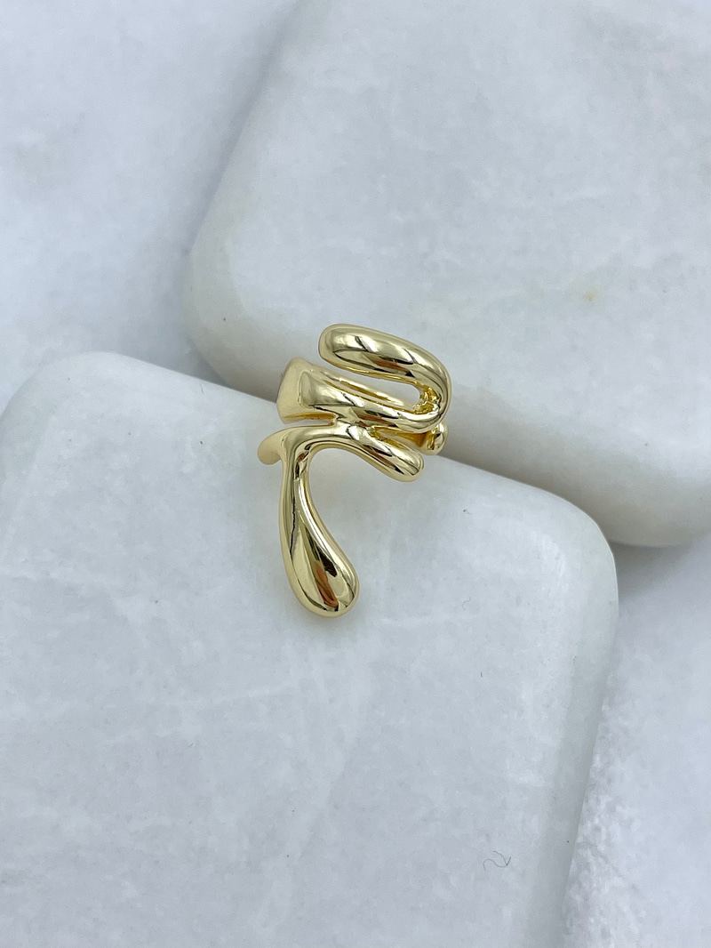 Altın Kaplama Damla Model Kıkırdak Küpe Gold