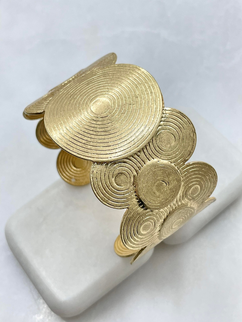 Ayarlamalı Daire Model Mat Bileklik Gold