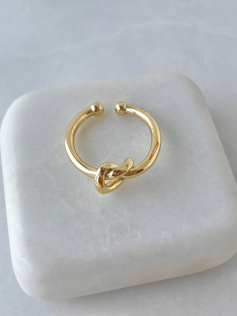 Altın Kaplama Düğüm Model Yüzük Gold