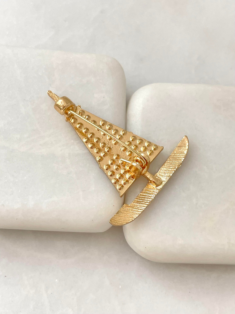 Yelken Broş Gold