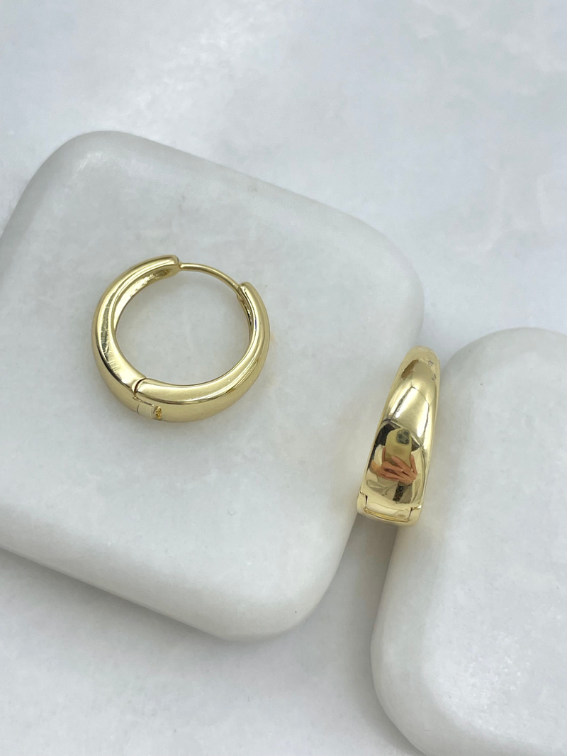 Özel Seri Damla Kesim Bombe Küpe 2 cm Gold